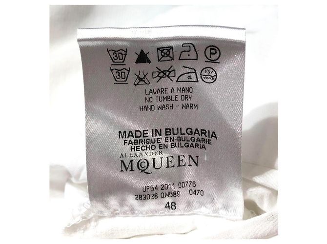 Authentic Alexander McQueen Skull Embroidered Jogger Pants Black White - view 6