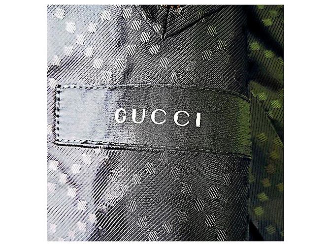 Authentic Gucci Rare Frida Giannini Pinstriped Silk Blend Runway Blazer Blue Purple - view 10