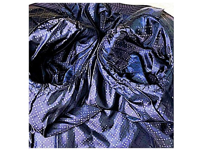 Authentic Gucci Rare Frida Giannini Pinstriped Silk Blend Runway Blazer Blue Purple - view 9