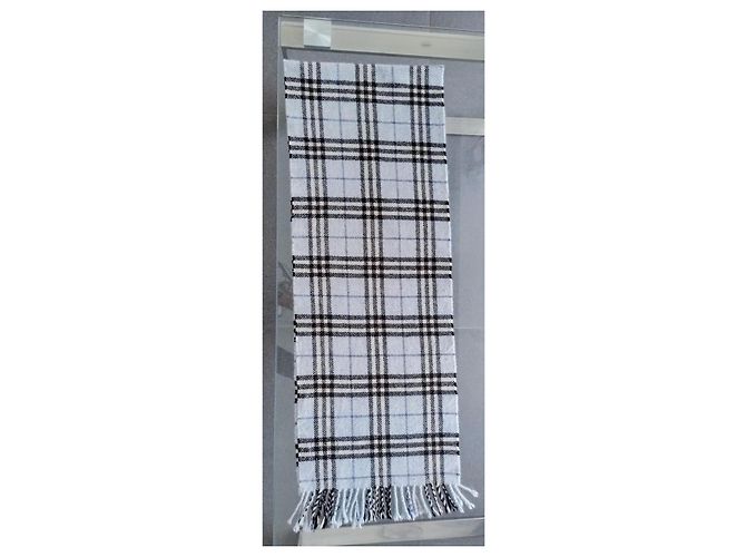Bufanda Burberry Check de cachemira azul claro - vista 6