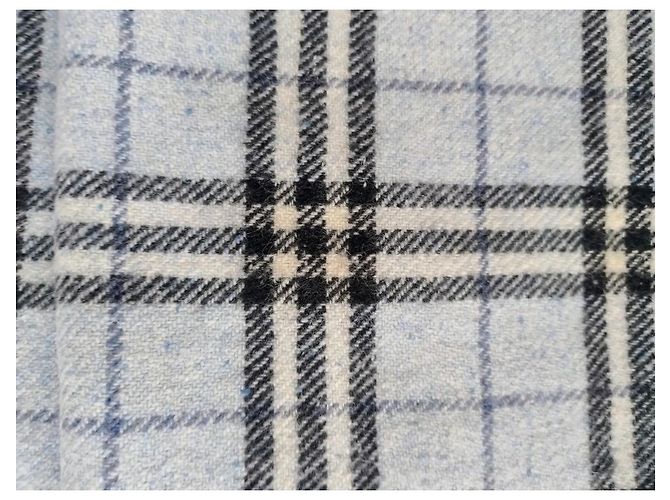 Bufanda Burberry Check de cachemira azul claro - vista 8
