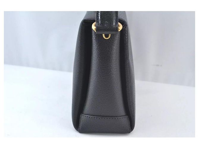 Borsa a mano e a spalla 2 in 1 GUCCI Bamboo in pelle nera Nero - vista 3