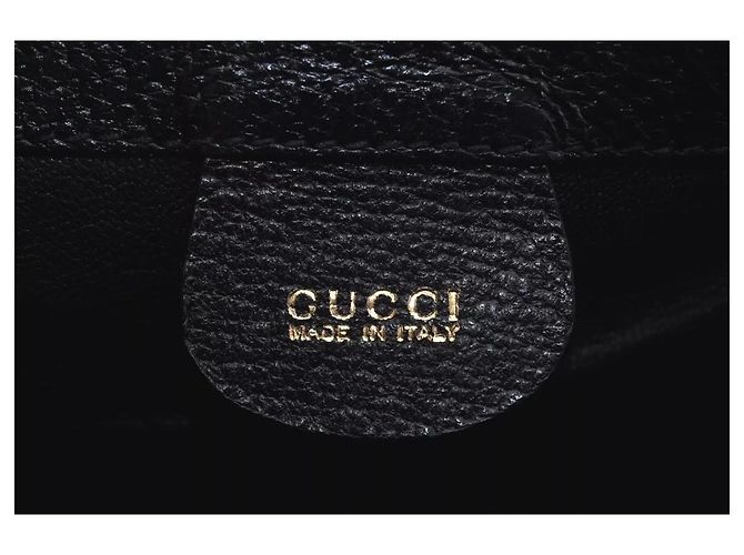 Borsa a mano e a spalla 2 in 1 GUCCI Bamboo in pelle nera Nero - vista 7