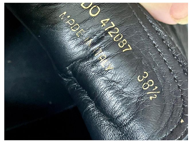 Saint Laurent Stivali neri in vernice con lacci Joe Mid Boat Nero - vista 6