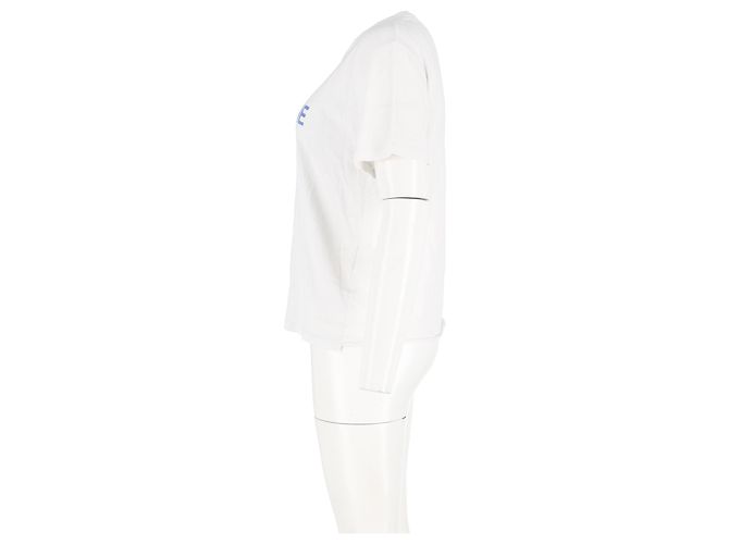 Camiseta estampada Saint Laurent Babylone 55 en algodón blanco - vista 5