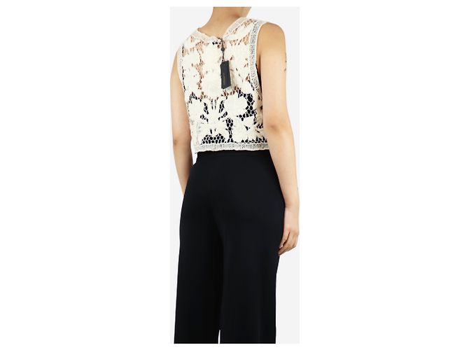 Rag & Bone Off-white Coralie crochet vest - size S - view 2