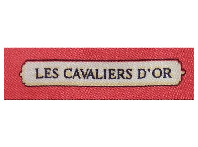 Hermès Carré Piccolo I Cavalieri d'Oro Rosso Verde - vista 3