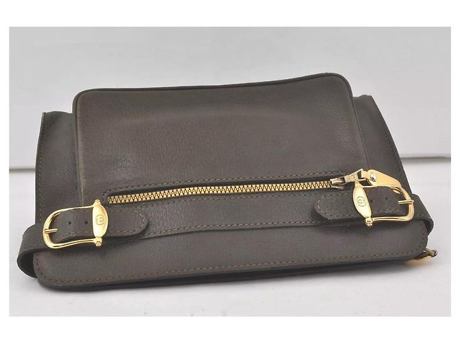 Gucci Borsa a mano in pelle GG Running Marrone Verde scuro - vista 3