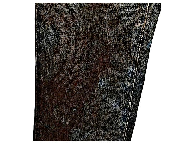Authentische Vintage Alexander McQueen 05 AW Archive Mudded Denim Kettenjeans Mehrfarben - Ansicht 5