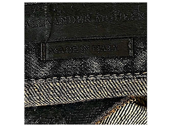 Authentische Vintage Alexander McQueen 05 AW Archive Mudded Denim Kettenjeans Mehrfarben - Ansicht 8