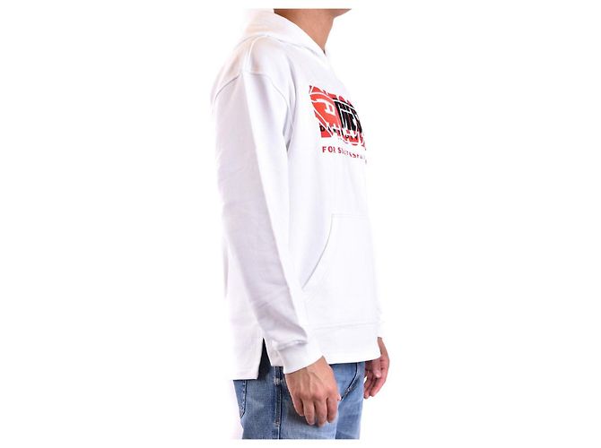 Diesel Hoodie aus Baumwolle Weiß Multicolor XL Mehrfarben - Ansicht 4