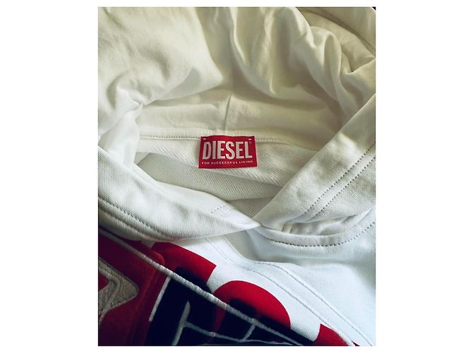 Diesel Hoodie aus Baumwolle Weiß Multicolor XL Mehrfarben - Ansicht 6