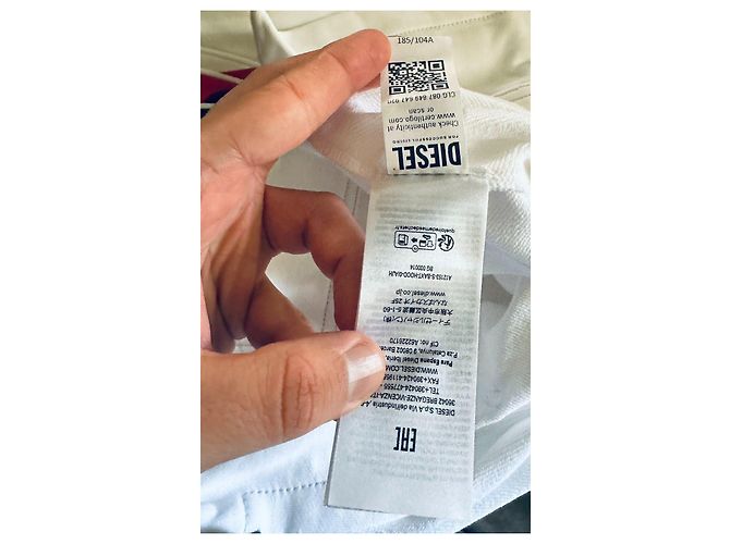 Diesel Hoodie aus Baumwolle Weiß Multicolor XL Mehrfarben - Ansicht 9