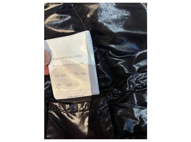 Giacca Moncler Nera Lucida con Cappuccio Removibile Nero - vista 11
