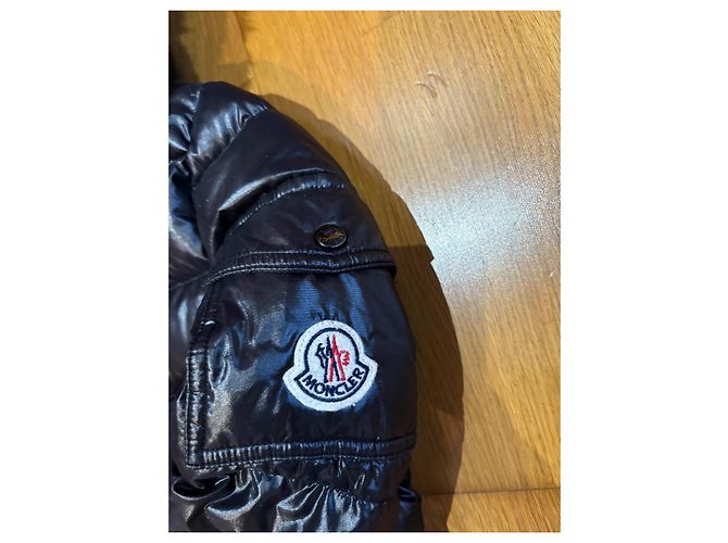 Giacca Moncler Nera Lucida con Cappuccio Removibile Nero - vista 3