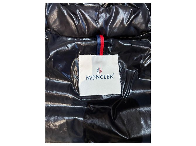 Giacca Moncler Nera Lucida con Cappuccio Removibile Nero - vista 6