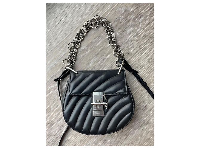 Borsa Bijou Chloé Drew Nera in Pelle Nero - vista 2