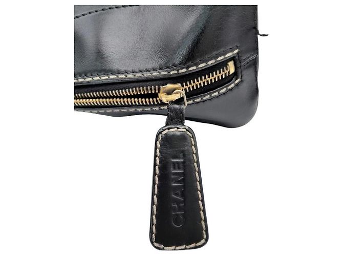 Chanel Vintage schwarze Wild Stitch Tasche Gold hardware - Ansicht 10