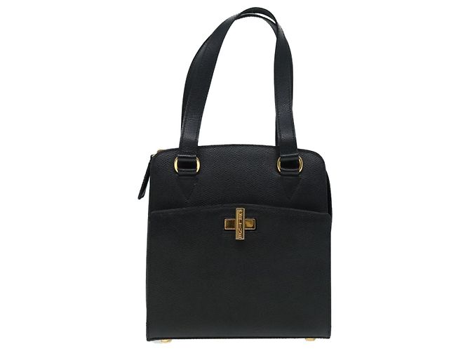 Céline Borsa a mano CELINE in pelle nera e oro Auth 92770 Nero D'oro - vista 13