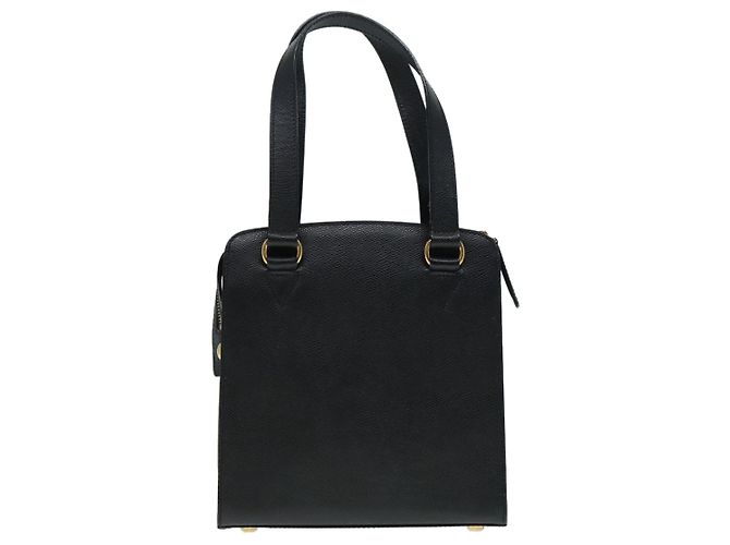 Céline Borsa a mano CELINE in pelle nera e oro Auth 92770 Nero D'oro - vista 2