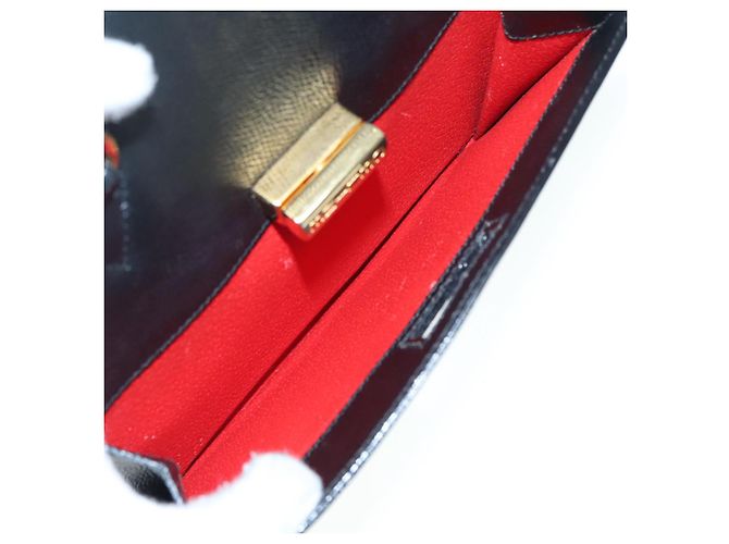 Céline Borsa a mano CELINE in pelle nera e oro Auth 92770 Nero D'oro - vista 23