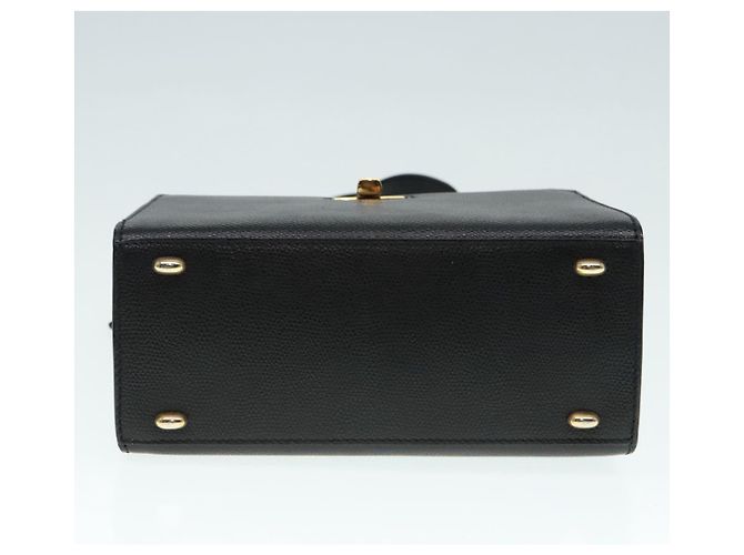 Céline Borsa a mano CELINE in pelle nera e oro Auth 92770 Nero D'oro - vista 5