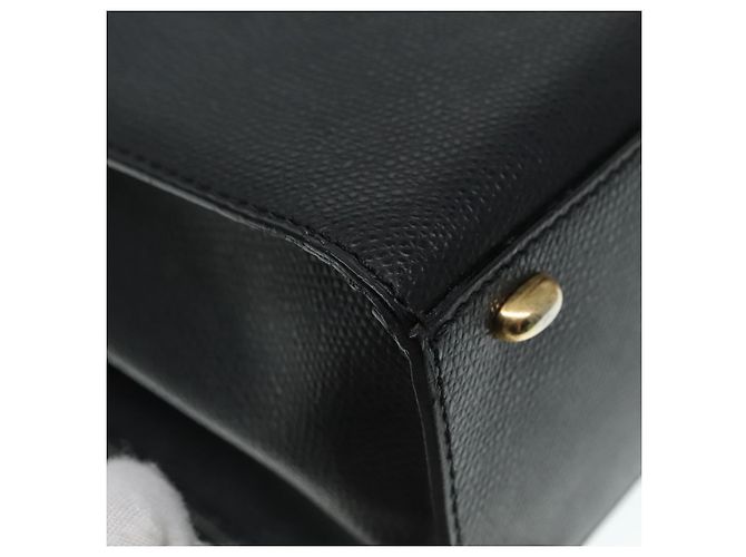 Céline Borsa a mano CELINE in pelle nera e oro Auth 92770 Nero D'oro - vista 9