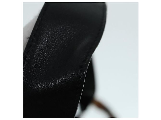 Zaino in pelle Gucci Bamboo nero e oro 008 2058 0016 Auth am6979 D'oro - vista 10