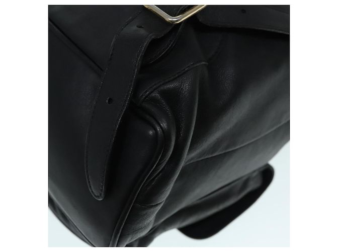 Zaino in pelle Gucci Bamboo nero e oro 008 2058 0016 Auth am6979 D'oro - vista 20