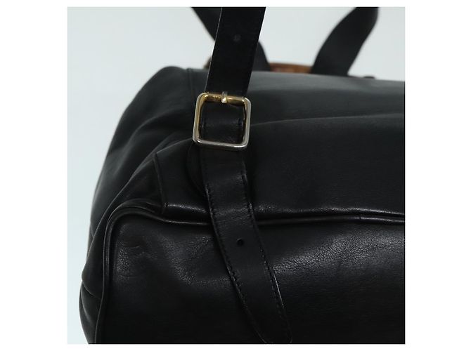 Zaino in pelle Gucci Bamboo nero e oro 008 2058 0016 Auth am6979 D'oro - vista 22
