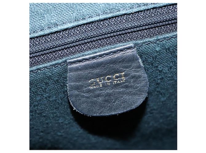 Zaino in pelle Gucci Bamboo nero e oro 008 2058 0016 Auth am6979 D'oro - vista 29