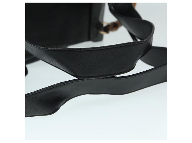 Zaino in pelle Gucci Bamboo nero e oro 008 2058 0016 Auth am6979 D'oro - vista 9