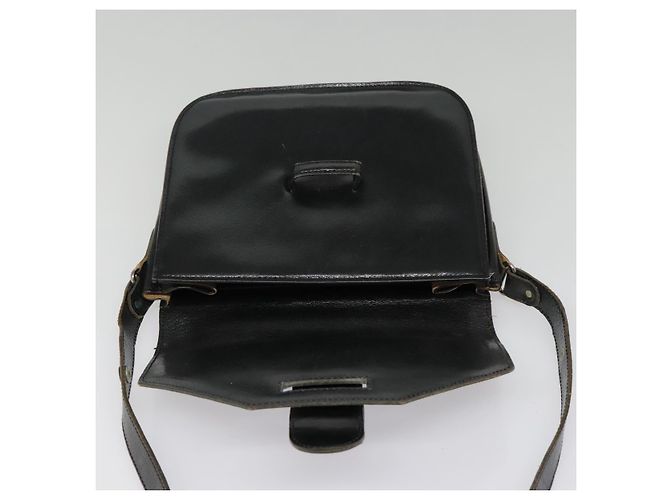 SAINT LAURENT Schultertasche aus schwarzem Leder mit silberner Authentizität bs18524 - Ansicht 17