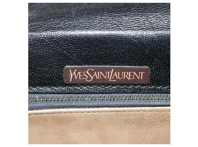 SAINT LAURENT Schultertasche aus schwarzem Leder mit silberner Authentizität bs18524 - Ansicht 18