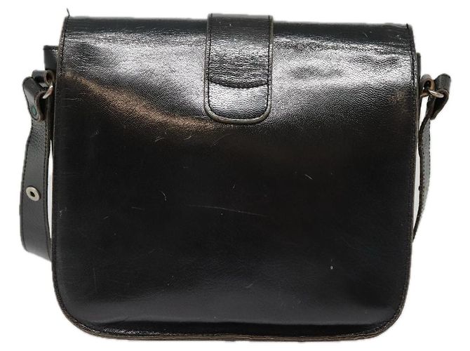 SAINT LAURENT Schultertasche aus schwarzem Leder mit silberner Authentizität bs18524 - Ansicht 2