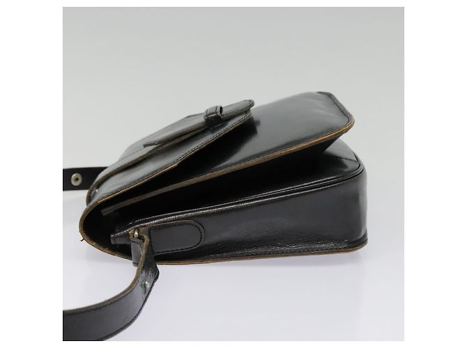 SAINT LAURENT Schultertasche aus schwarzem Leder mit silberner Authentizität bs18524 - Ansicht 3