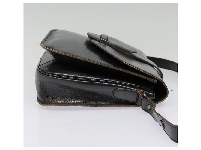 SAINT LAURENT Schultertasche aus schwarzem Leder mit silberner Authentizität bs18524 - Ansicht 4