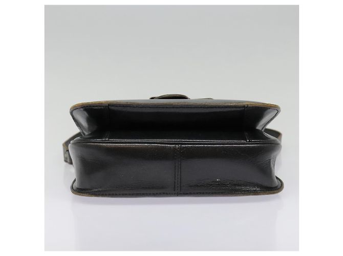 SAINT LAURENT Schultertasche aus schwarzem Leder mit silberner Authentizität bs18524 - Ansicht 5