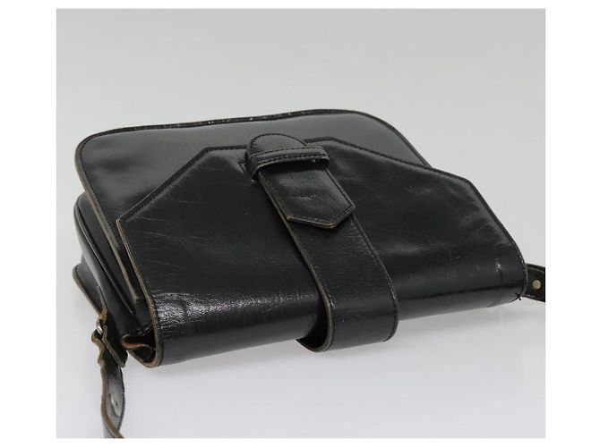 SAINT LAURENT Schultertasche aus schwarzem Leder mit silberner Authentizität bs18524 - Ansicht 6