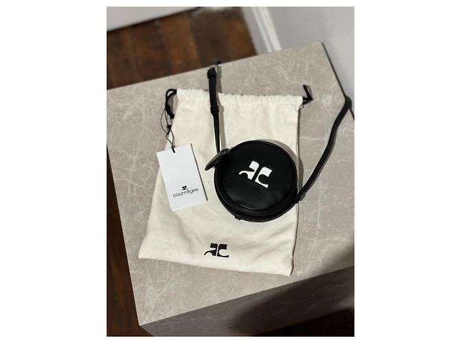 COURREGES Borse T. Pelle Nero - vista 11