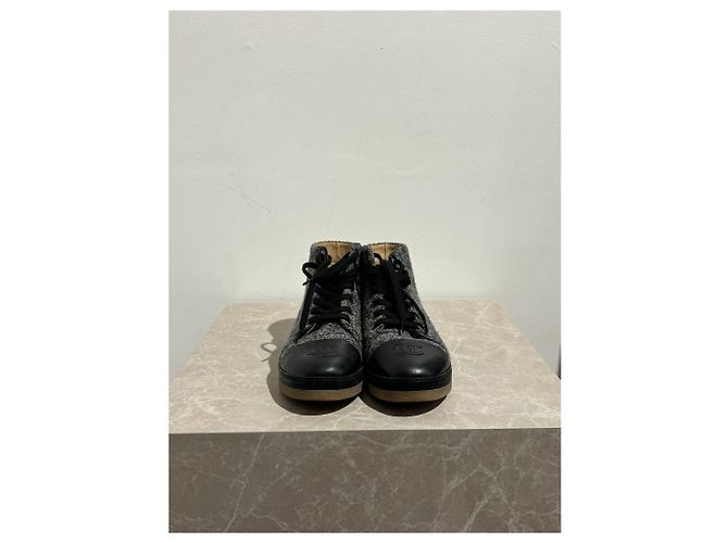 Botines CHANEL T.EU 36.5 Cuero Gris - vista 5