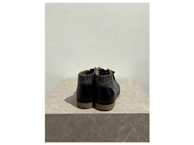 Botines CHANEL T.EU 36.5 Cuero Gris - vista 6