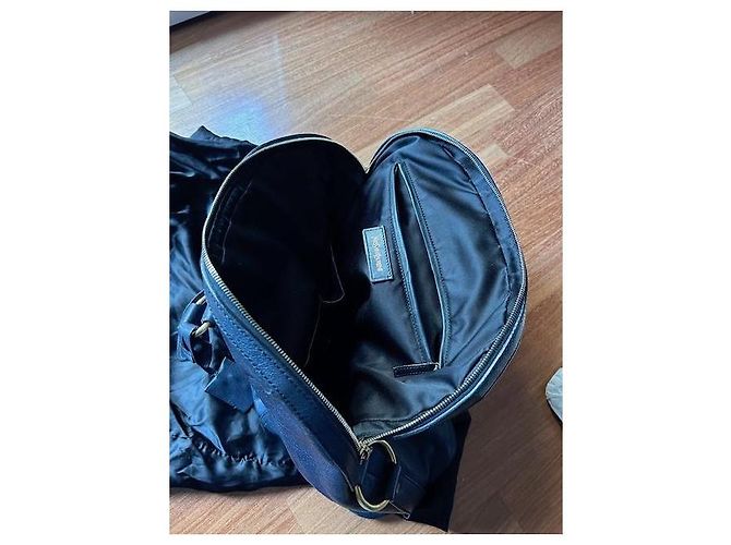 Yves Saint Laurent Muse II Handtasche aus Leder Marineblau - Ansicht 5