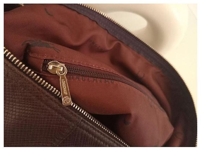 Balzane Borsa Longchamp in pelle di agnello viola scuro - vista 2