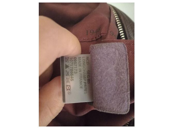 Balzane Borsa Longchamp in pelle di agnello viola scuro - vista 4