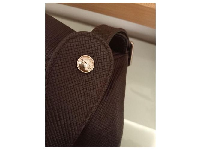 Balzane Borsa Longchamp in pelle di agnello viola scuro - vista 5
