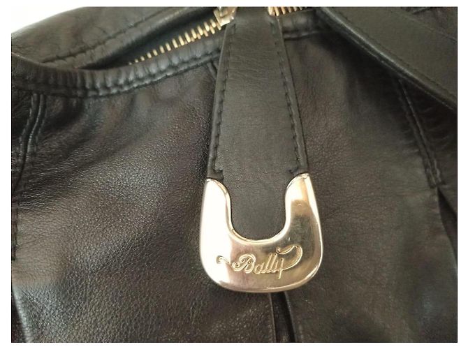 Borsa Bally nera in agnello e pelle di struzzo Nero - vista 2