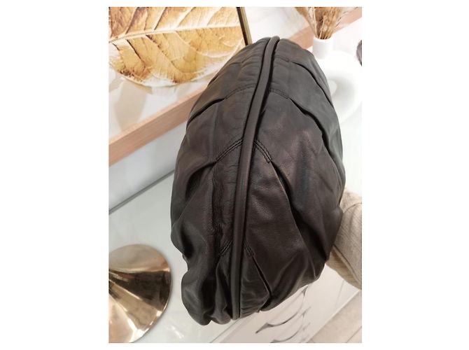 Borsa Bally nera in agnello e pelle di struzzo Nero - vista 3