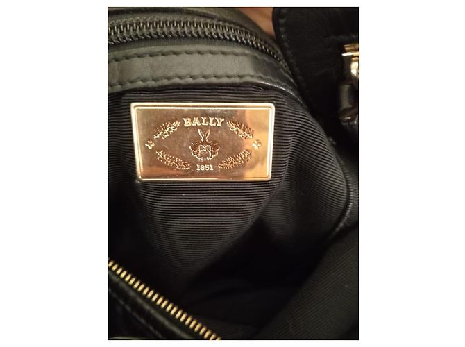 Borsa Bally nera in agnello e pelle di struzzo Nero - vista 6