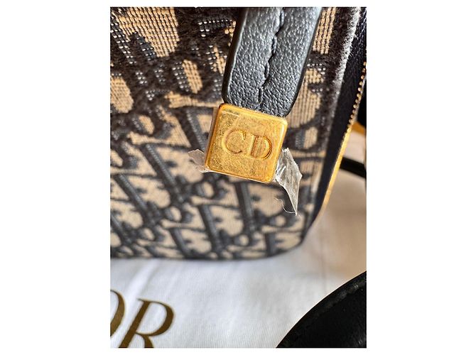 Pochette Christian Dior Montaigne Tela Blu Navy - vista 10